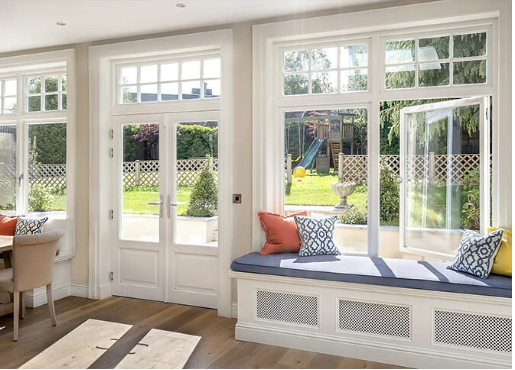 Premium bi-fold doors installation by ABA Glazing in an Irish home